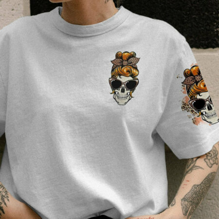I'M A B DON'T TRY ME LEOPARD MESSY BUN ALL OVER PRINT - TLTR2503232