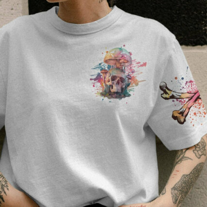 I AM A SWEET GIRL MUSHROOMS SKULL ALL OVER PRINT - YHHG0202231