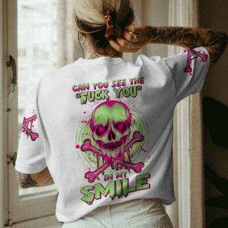 CAN YOU SEE THE F YOU SKULL COLORFUL ALL OVER PRINT - TLNZ1503231