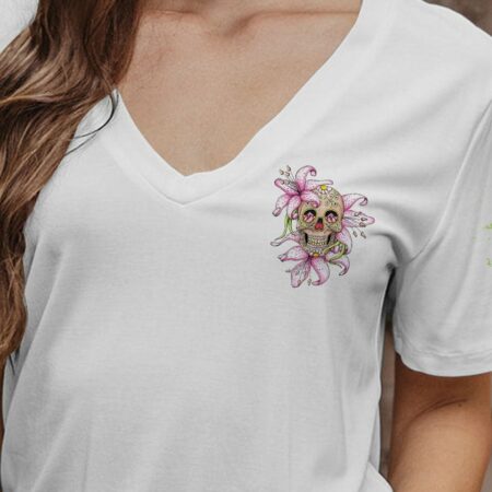 I AM A SWEET GIRL LILY SKULL ALL OVER PRINT - TLNZ0902231