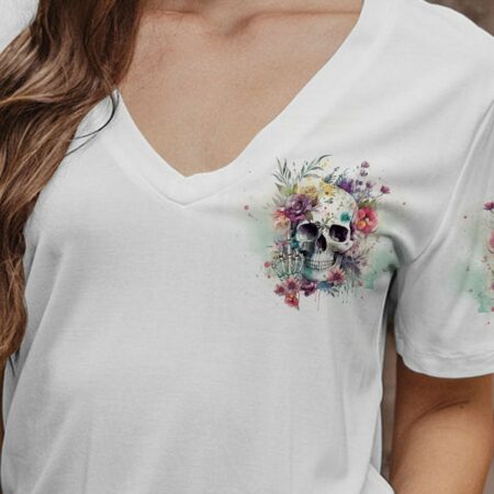 FRESH OUT OF F FLOWER SKULL ALL OVER PRINT - YHDU2403233