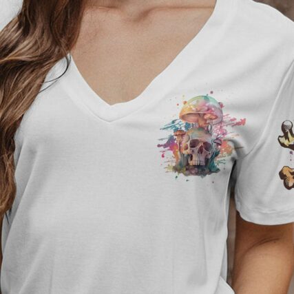 I AM A SWEET GIRL MUSHROOMS SKULL ALL OVER PRINT - YHHG0202231
