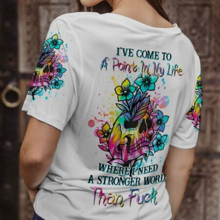 I'VE COME TO A POINT FLOWER SKULL ALL OVER PRINT - YHHN2202234