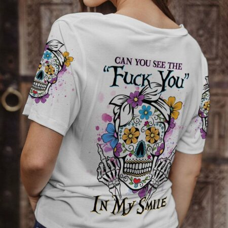 CAN YOU SEE THE F YOU SUGAR SKULL ALL OVER PRINT - YHHG1503231