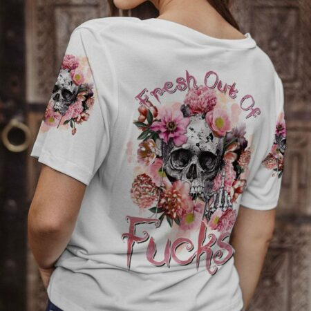 FRESH OUT OF F FLORAL SKULL ALL OVER PRINT - TLTR2102232