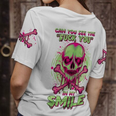 CAN YOU SEE THE F YOU SKULL COLORFUL ALL OVER PRINT - TLNZ1503231