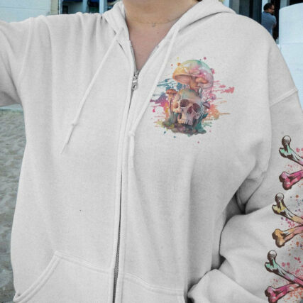 I AM A SWEET GIRL MUSHROOMS SKULL ALL OVER PRINT - YHHG0202231