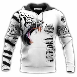 Tiger White Tiger Skin In White - Hoodie - Owl Ohh - Owl Ohh