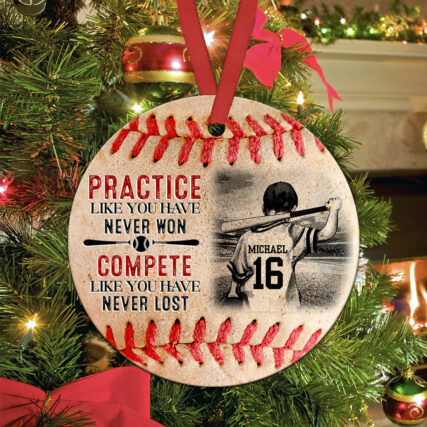 Baseball Win Or Lose Baseball Boy Personalized - Circle Ornament - Owl Ohh - Owl Ohh