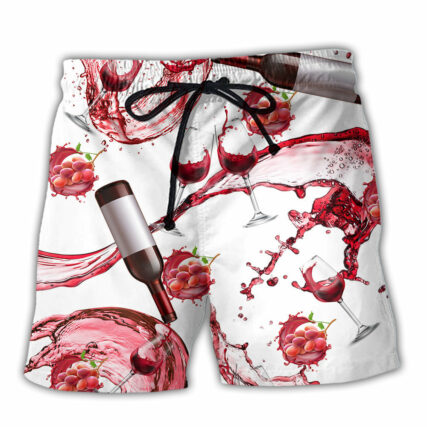 Wine Red Wine Chill Tonight - Beach Short - Owl Ohh