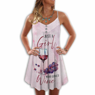 Wine And Summer Vibes Just A Girl Loves Wine - Summer Dress - Owl Ohh - Owl Ohh