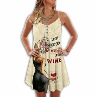 Wine And Summer Vibes Easily Distracted - Summer Dress - Owl Ohh - Owl Ohh