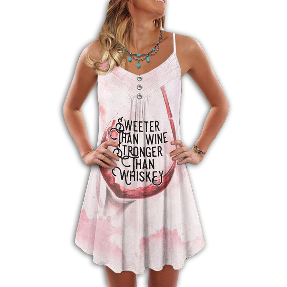 Wine And Summer Vibes Sweeter Than Wine - Summer Dress - Owl Ohh - Owl Ohh