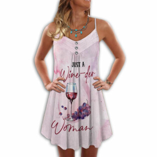 Wine And Summer Vibes Just A Wine - Summer Dress - Owl Ohh - Owl Ohh