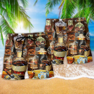 Wine Happiness Is Wh-Key - Beach Short - Owl Ohh - Owl Ohh