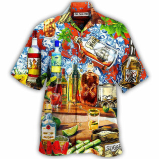 Wine Strong Like Rum Better With Rum - Hawaiian Shirt - Owl Ohh - Owl Ohh