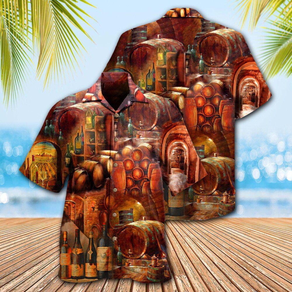 Wine Tasting Daily From The Cellar - Hawaiian Shirt - Owl Ohh - Owl Ohh