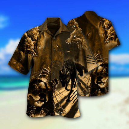 Wolf Darkness Scary - Hawaiian Shirt - Owl Ohh - Owl Ohh