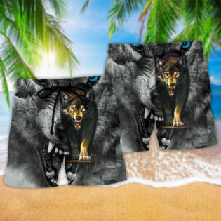 Wolf Quitting Is Not So Cool - Beach Short - Owl Ohh - Owl Ohh