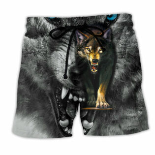 Wolf Quitting Is Not So Cool - Beach Short - Owl Ohh - Owl Ohh