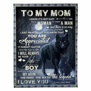 Wolf To My Mom Wolf You Are Appreciated - Flannel Blanket - Owl Ohh - Owl Ohh