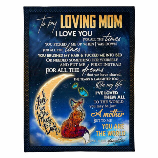 Wolf To My Mom You Will Always Be My Loving Mom - Flannel Blanket - Owl Ohh - Owl Ohh