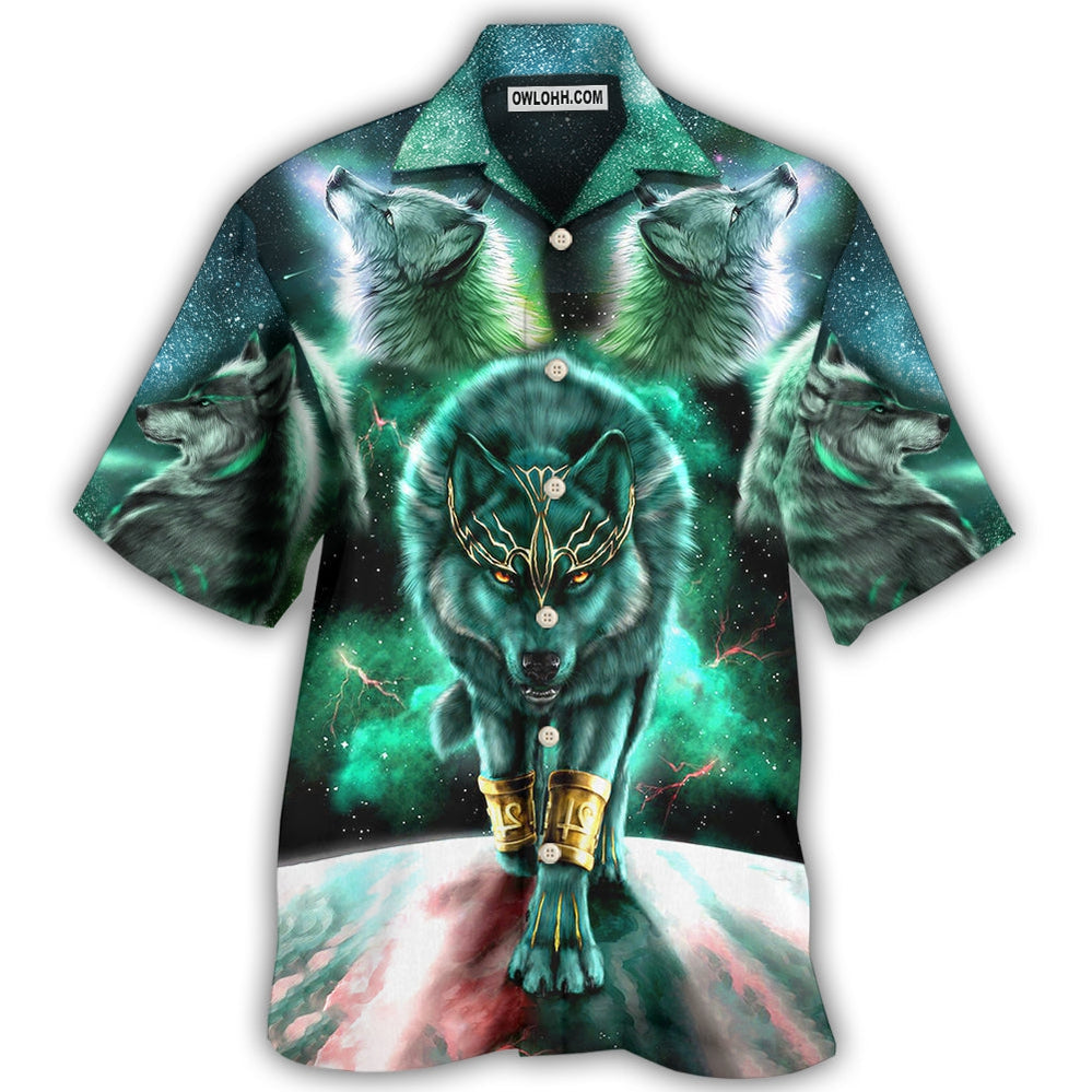 Wolf Warrior Galaxy Style - Hawaiian Shirt - Owl Ohh - Owl Ohh