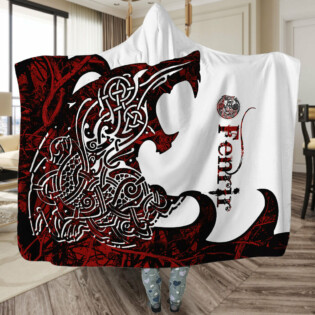 Viking Wolf Legend Red And White Amazing Style - Hoodie Blanket - Owl Ohh - Owl Ohh