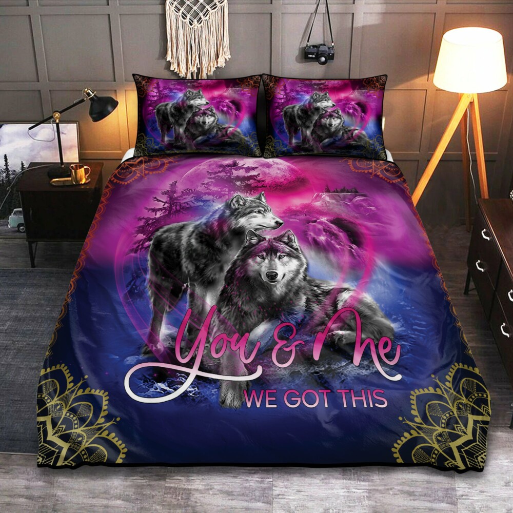 Wolf Couple You And Me We Got This - Bedding Cover - Owl Ohh - Owl Ohh