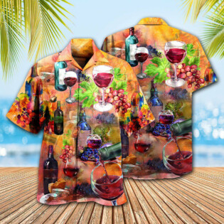 Wine Working From Nine To Wine - Hawaiian Shirt - Owl Ohh - Owl Ohh