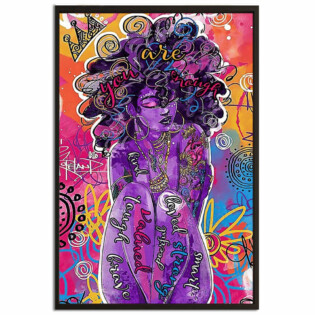 Black Girl You Are Enough Black Girl - Vertical Poster - Owl Ohh - Owl Ohh