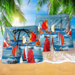 Yacht Colorful Cutter - Beach Short - Owl Ohh - Owl Ohh