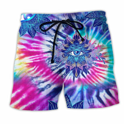 Yoga Eyes Love Mandala Color - Beach Short - Owl Ohh - Owl Ohh