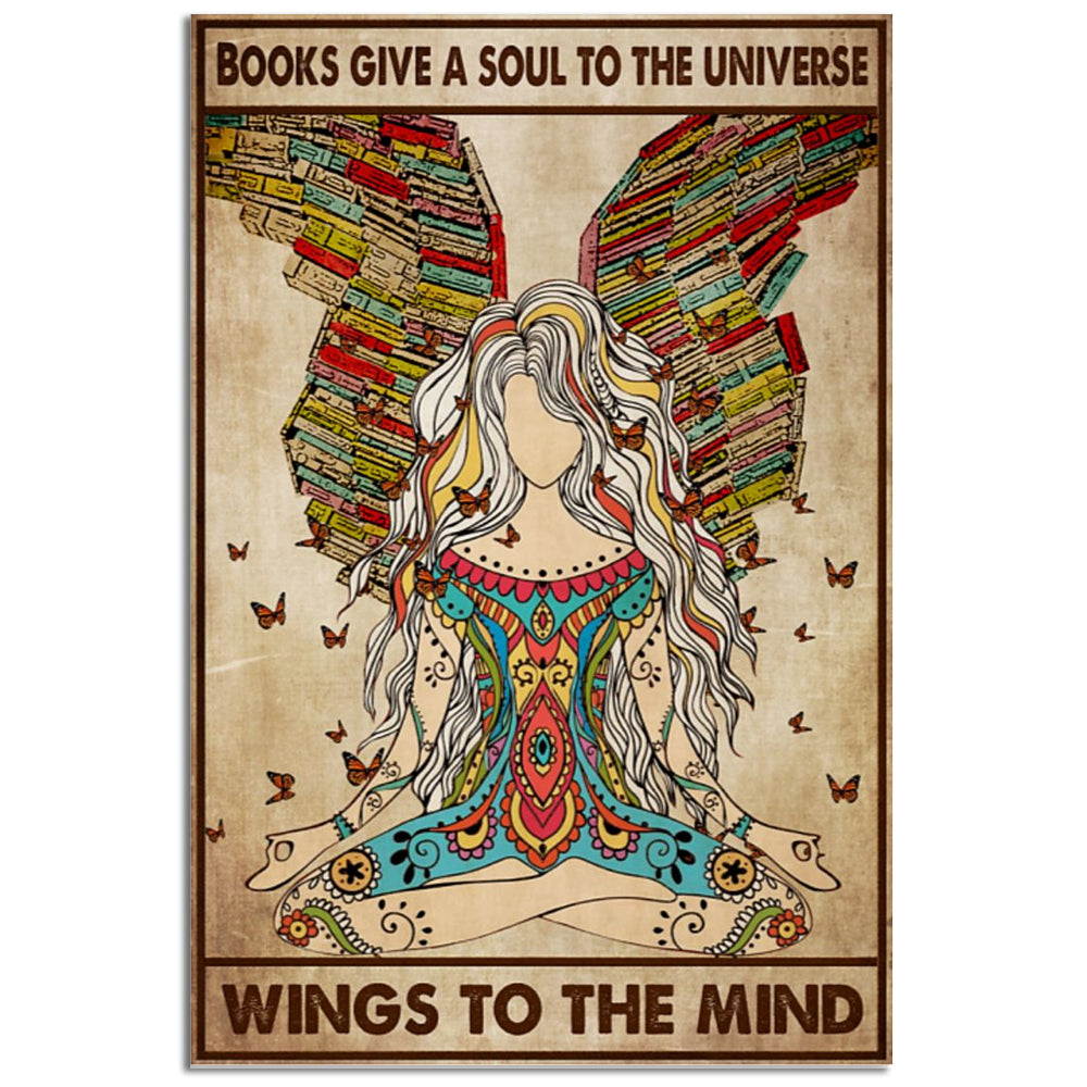 Yoga Life Peace Book Give A Soul - Vertical Poster - Owl Ohh - Owl Ohh