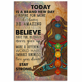 Yoga Today Is A Brand New Day - Vertical Poster - Owl Ohh - Owl Ohh