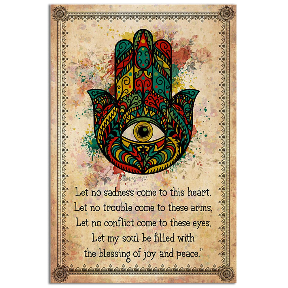 Yoga Less No Sadness come To This Heart - Vertical Poster - Owl Ohh - Owl Ohh