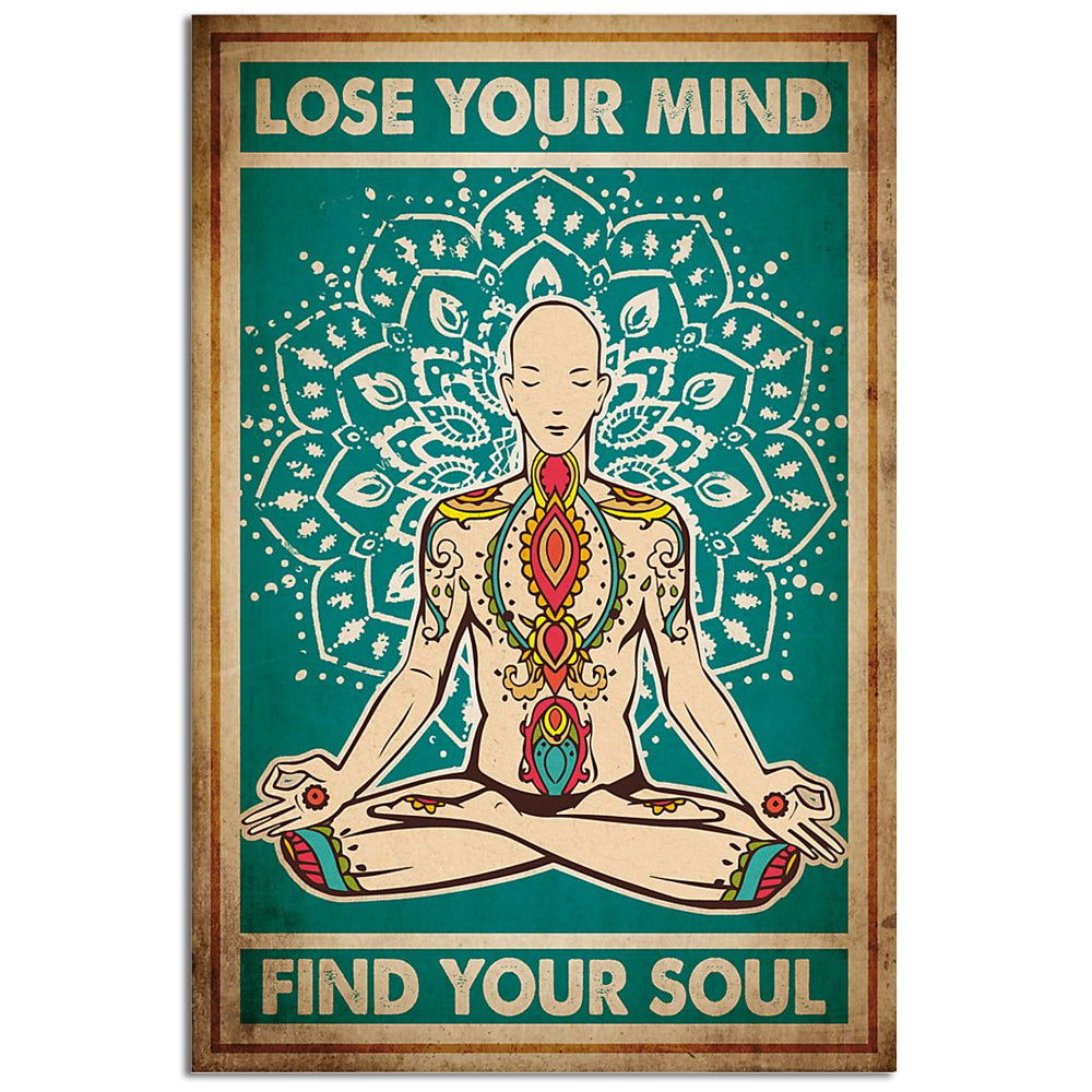 Yoga Life Peace Lose Your Mind - Vertical Poster - Owl Ohh - Owl Ohh