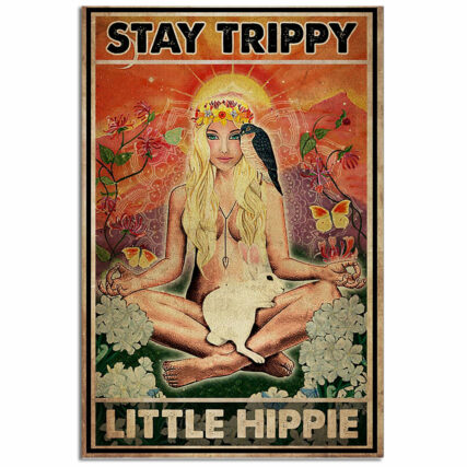 Yoga Stay Trippy Little Hippie - Vertical Poster - Owl Ohh - Owl Ohh