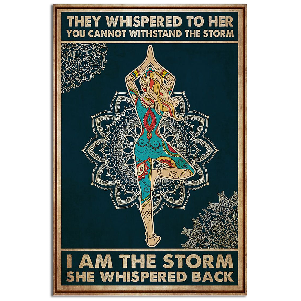 Yoga Life Peace I Am The Storm - Vertical Poster - Owl Ohh - Owl Ohh