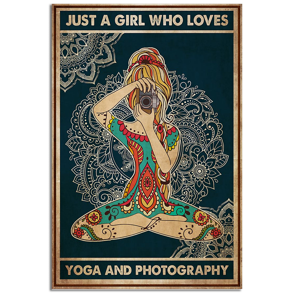 Yoga Life Peace Just A Girl Who Loves Yoga And Photography - Vertical Poster - Owl Ohh - Owl Ohh