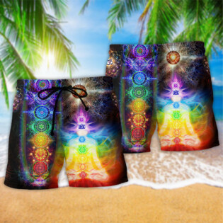 Yoga Mind And Soul In A Harmony Chakra - Beach Short - Owl Ohh - Owl Ohh