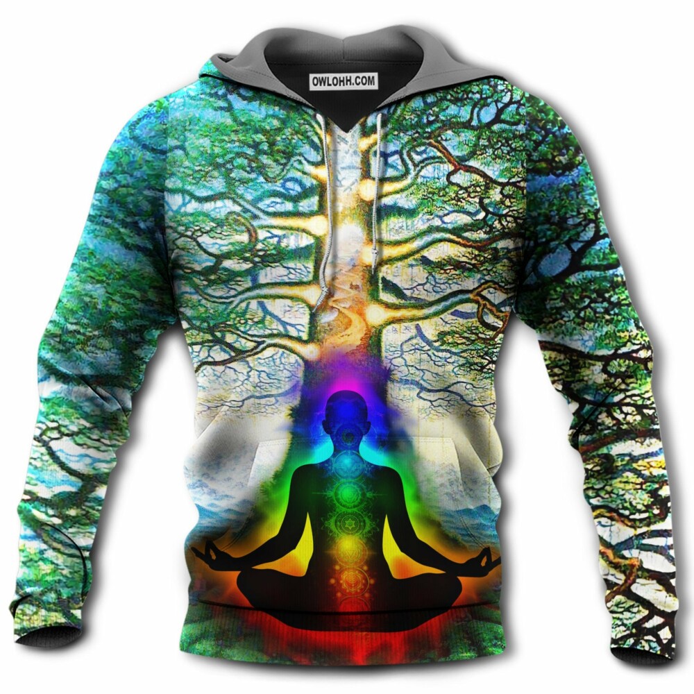 Yoga Peace Comes From Inside Tree Of Life - Hoodie - Owl Ohh - Owl Ohh