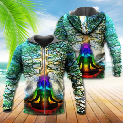 Yoga Peace Comes From Inside Tree Of Life - Hoodie - Owl Ohh - Owl Ohh
