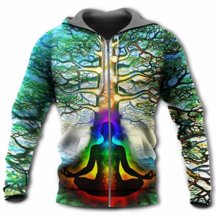 Yoga Peace Comes From Inside Tree Of Life - Hoodie - Owl Ohh - Owl Ohh