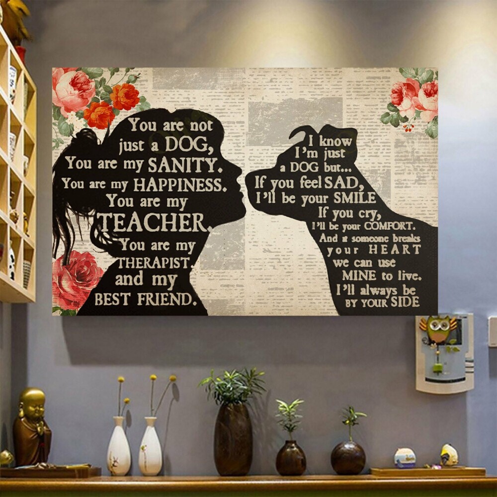 Dog You Are Not Just A Dog Floral - Horizontal Poster - Owl Ohh - Owl Ohh