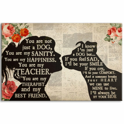 Dog You Are Not Just A Dog Floral - Horizontal Poster - Owl Ohh - Owl Ohh
