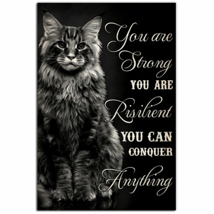 Cat You Are Strong Cat - Vertical Poster - Owl Ohh - Owl Ohh