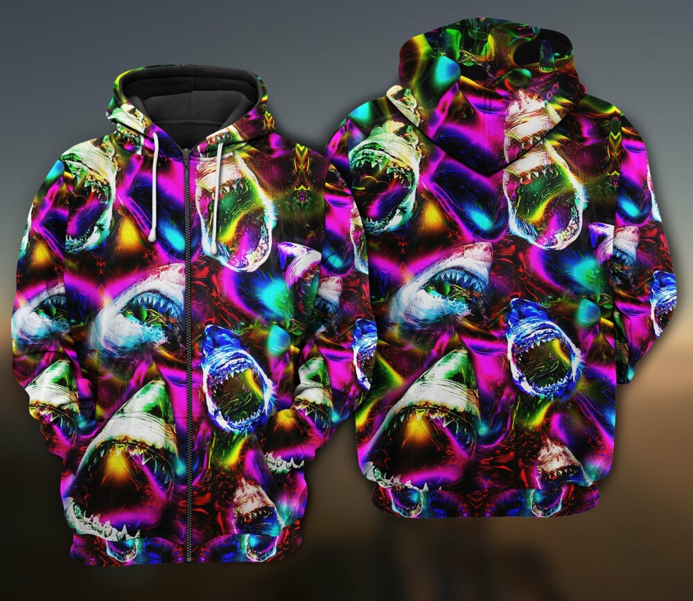 Shark Angry Loves Color Limited Edition - Hoodie - HOOD