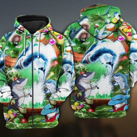 Shark It Takes Lots Of Balls To Play Pool Limited - Hoodie - HOOD