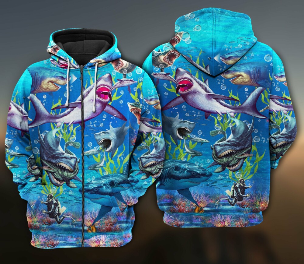 Shark What If Megalodon Was Alive- Hoodie - HOOD